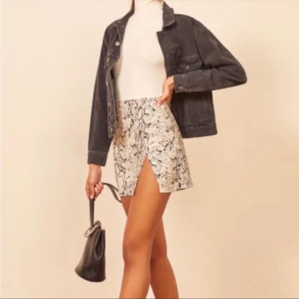 Reformation Margot Skirt - Snakeskin